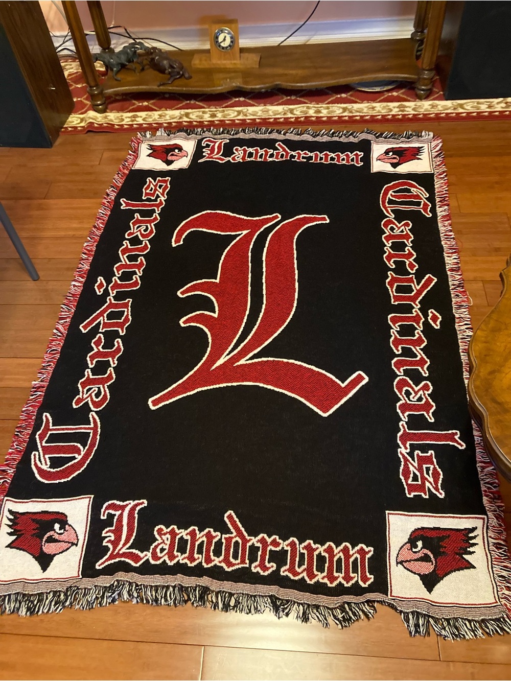 Cardinals Black & Red Decorative Throw Blanket